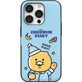 [S2B] Kakao Friends CHOONSIK Diary Magnet Card Case-Smartphone Bumper Card Storage Pocket Mirror iPhone Galaxy Case-Made in Korea